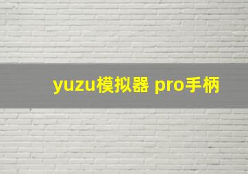 yuzu模拟器 pro手柄